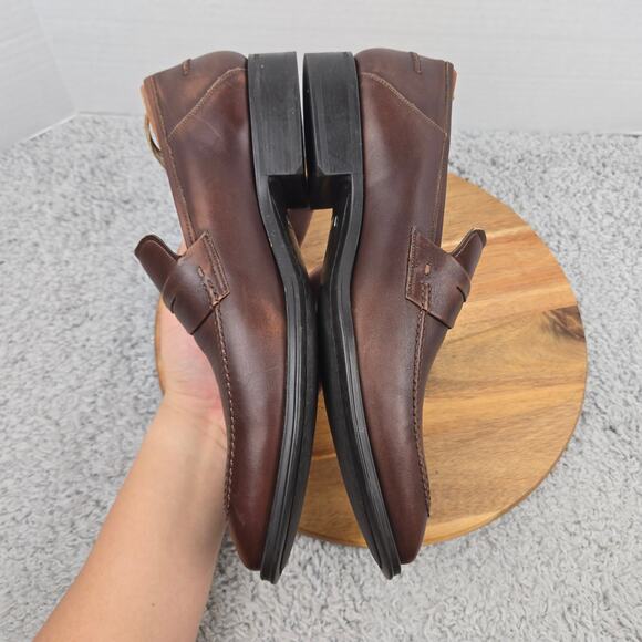 Mezlan Mens 9M Trento Brown Leather Slip On Business Casual Daily Penny Loafer - Picture 7 of 13